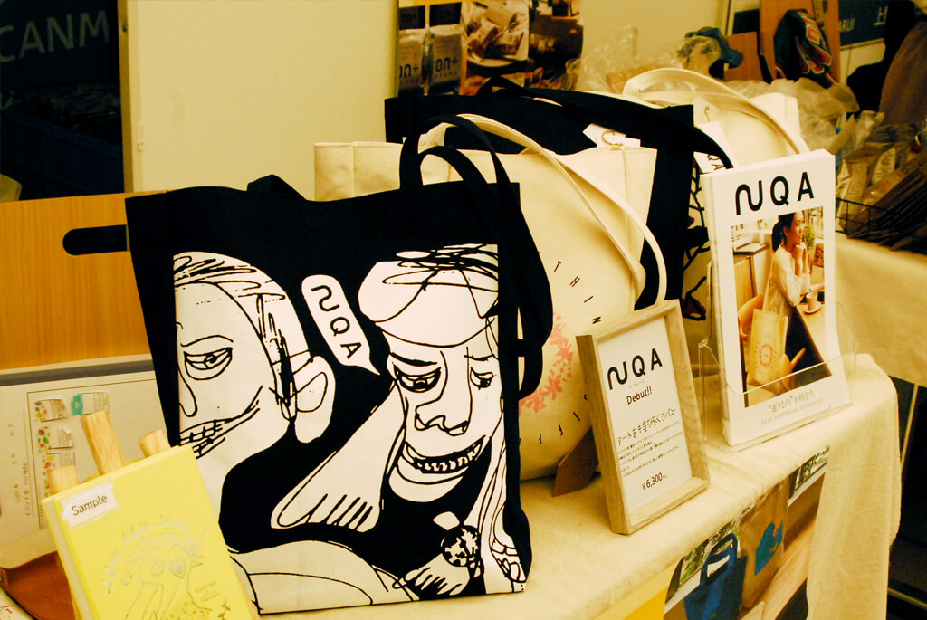 『nuQA』 利用者の描いたアートをオリジナルの高品質トートバッグに落とし込んだブランドです。